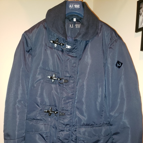 Armani Jeans Jackets & Coats Mens Blue Armani Jeans Puffer Jacket